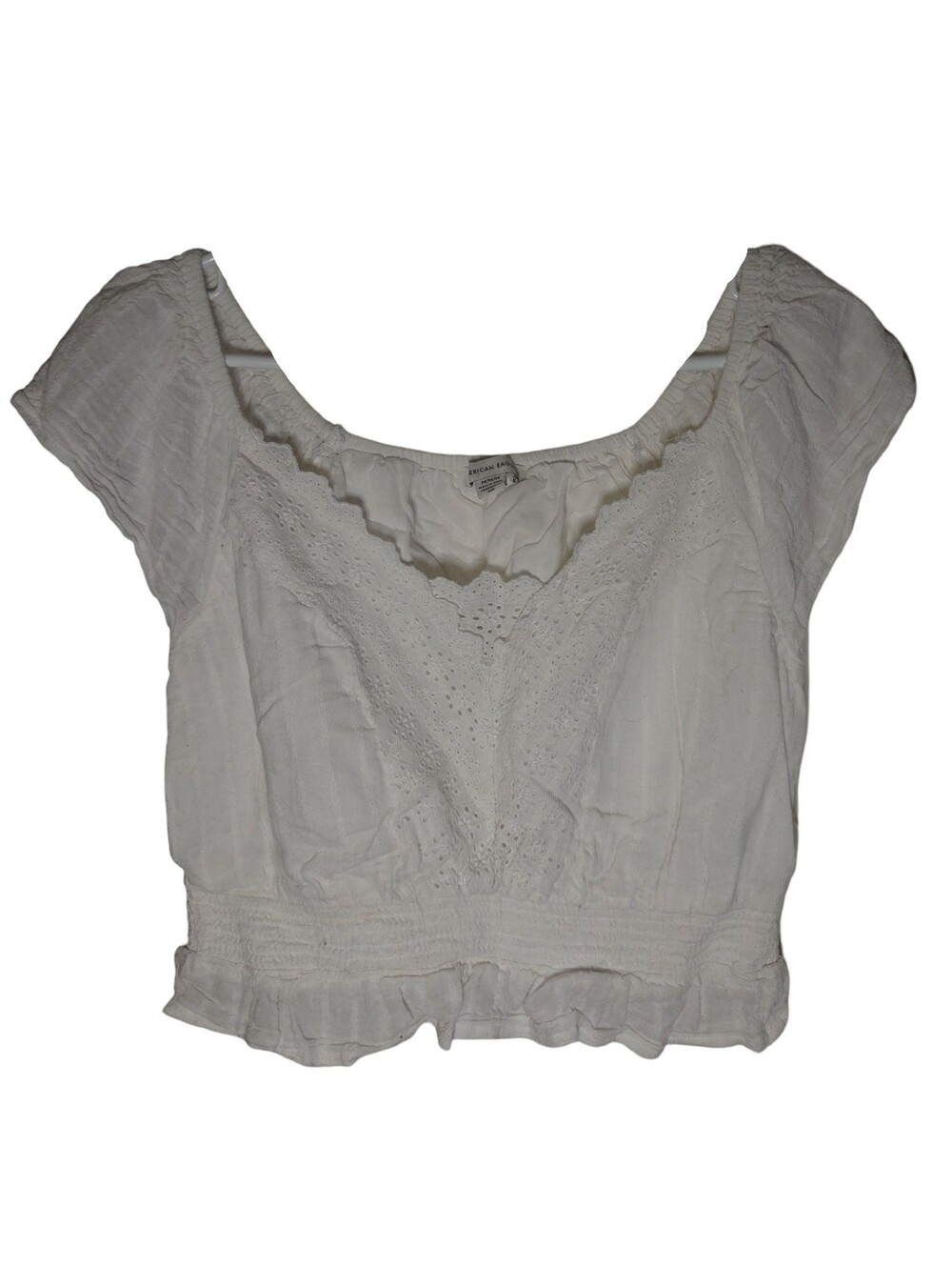 American Eagle Cropped Cap Sleeve Top, Medium